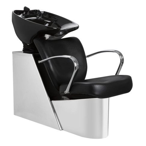 Vantage Stainless Steel Shampoo System with Black Bowl