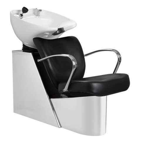Vantage Stainless Steel Shampoo System with White Bowl