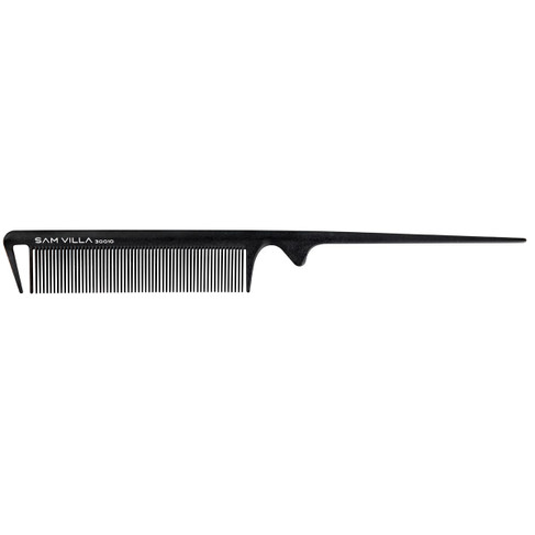 Sam Villa Signature Series Tail Comb - Black 6 Pack