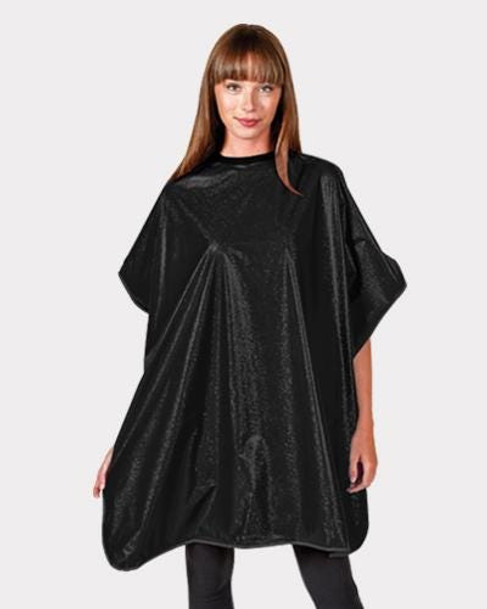 Betty Dain Shampoo Cape in Black with Velcro Closure