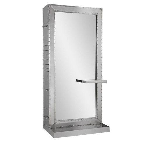 Genesis Ultra Single Sided Styling Station in Matte Stainless Steel with Optional Shelf