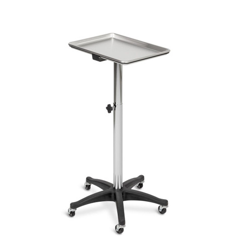 Aluminum Mobile Service Tray shown from three-quarter view to the left