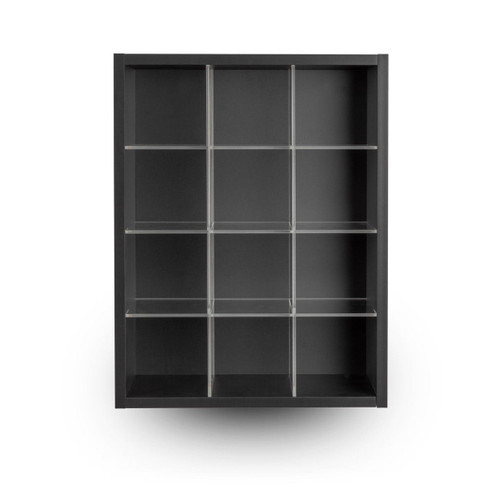 Chroma Wall Mount Hair Color Storage Rack in Matte Black
