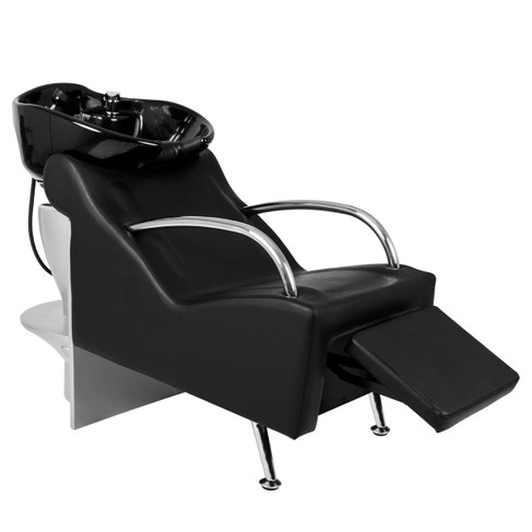 Cayman Shampoo System in Black with Black Bowl