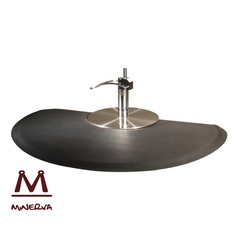 Minerva Anti-Fatigue Salon Mat 3'x5' Semi-Circle-Single Sponge 