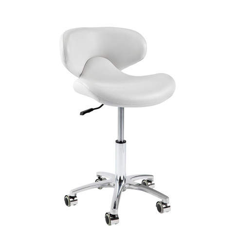 Madison Salon Technician Stool in White