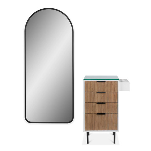 Wakefield Styling Station with Black Mirror