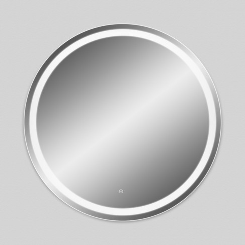 Nira LED Frontlit 36" Round Mirror shown lit from the front