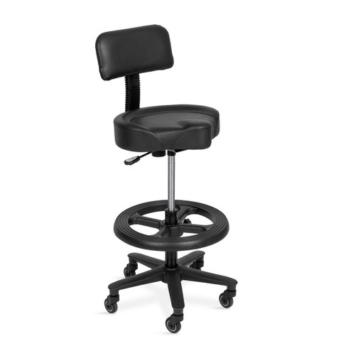 Ichiro Technician Stool in Black Pebble