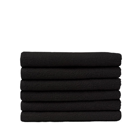Partex Bleach Guard™ Royale Shampoo Towels in Black 12 Pack