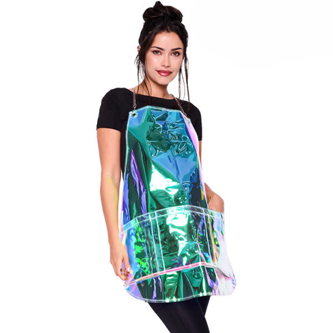 Colortrak Nothing To Hide Vinyl Apron in Holographic
