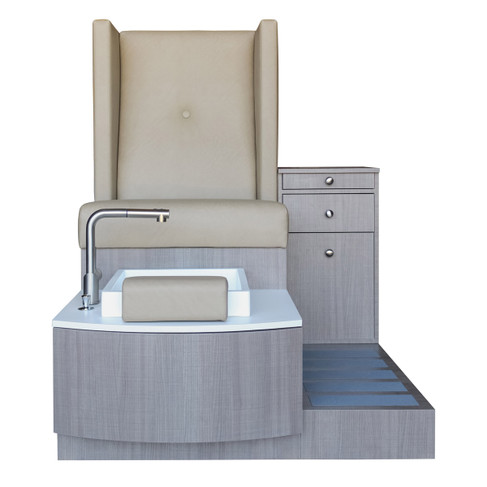 Design X Bella Pedicure Spa - Single with Stone Chair with Storage Cabinet