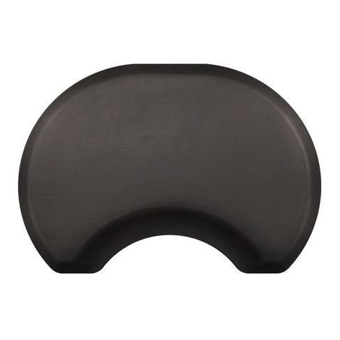 Smart Step Elite Semi Circle Mat 2.5' x 3.5' With Round Cut-Out - Black