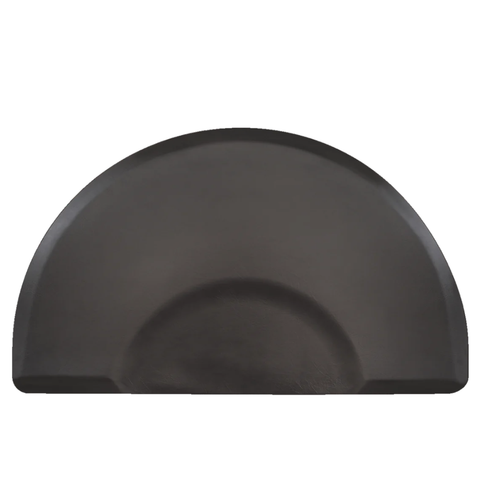 Smart Step Tough Guy Semi Circle Mat 5' x 3' With Round Cut-Out - Black